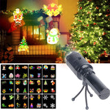 KMASHI Christmas Projector Lights, Battery Operated Projection Flashlight with 12 Changeable Pattern Slides, Kids’ Handheld Projector Festival Decoration for Xmas, Halloween, Easter,Birthday and Party