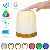 KMASHI Touch Lamp, Touch Bedside Lamp for Bedrooms, LED Rechargeable Portable Night Light with Dimmable 2800K-3100K Warm White Light, Color Changing RGB, Timer Setting