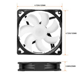 KMASHI RGB Case Fan, LED Wireless Ring Fan 3 Pack 120mm with Controller, Noiseless High Airflow Multicolor Computer Cooling Fan for Computer Cases, CPU Coolers and Radiator
