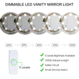 KMASHI Vanity Mirror Lights, LED Makeup Vanity Light Kit with 10 Cosmetic Dressing Bulb Hollywood Style, USB Power Supply 7000K Dimmable Lighting Fixture Strip Vanity Set in Dressing Room